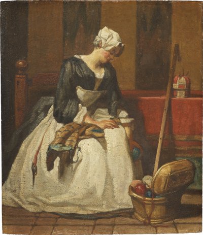 The Embroideress by Jean Baptiste Simeon Chardin