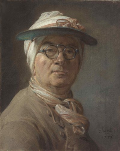 Self-Portrait with an Eyeshade by Jean Baptiste Simeon Chardin