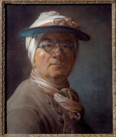 Self-portrait (with the Green Shade) by Jean Baptiste Simeon Chardin