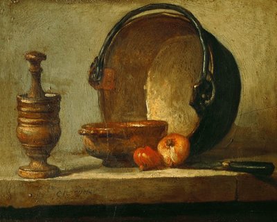 Still Life with Copper Cauldron, 1732 by Jean Baptiste Simeon Chardin