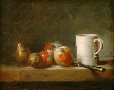 Still Life with White Cup. Around 1764 by Jean Baptiste Simeon Chardin