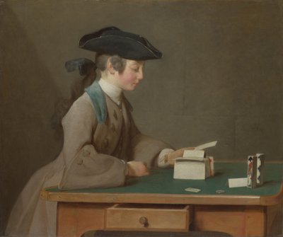 The House of Cards, c. 1736 by Jean Baptiste Simeon Chardin