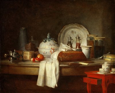 The Officers Mess or The Remains of a Lunch by Jean Baptiste Simeon Chardin