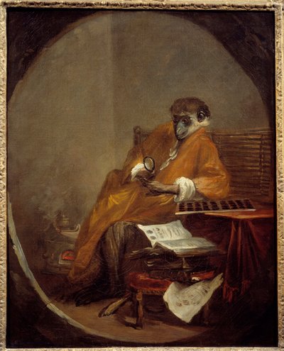 The Antique Monkey by Jean Baptiste Simeon Chardin