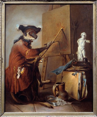 The Painter Monkey. Representation of a Monkey in Man