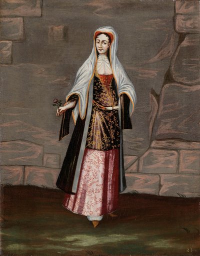 Woman from the Island of Mykonos by Jean Baptiste Vanmour (workshop of)