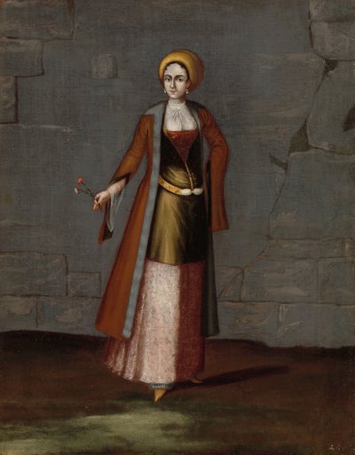 Woman from the Island of Tinos by Jean Baptiste Vanmour (workshop of)