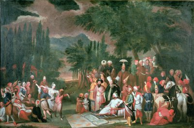 A Turkish Hunting Party with Sultan Ahmed III by Jean Baptiste Vanmour