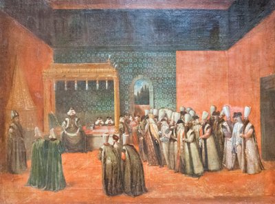 Sultan Ahmed III Receiving a European Ambassador, c.1725 by Jean Baptiste Vanmour