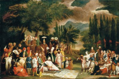 The Hunting Party of Sultan Ahmed III by Jean Baptiste Vanmour