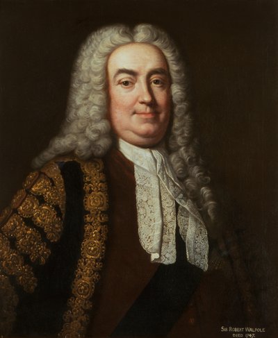 Portrait of Sir Robert Walpole by Jean Baptiste van (studio of) Loo