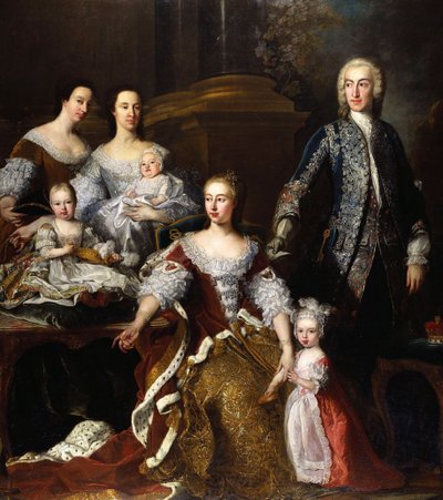 Augusta of Saxe-Gotha, Princess of Wales, with Members of Her Family and Household by Jean Baptiste van Loo