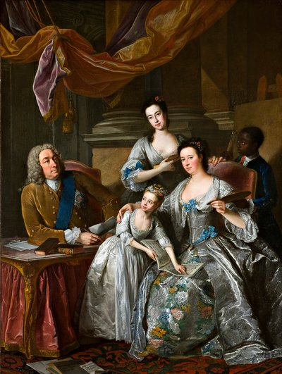 Richard Boyle, 3rd Earl of Burlington and 4th Earl of Cork, with his wife Dorothy Savile and their daughters by Jean Baptiste van Loo