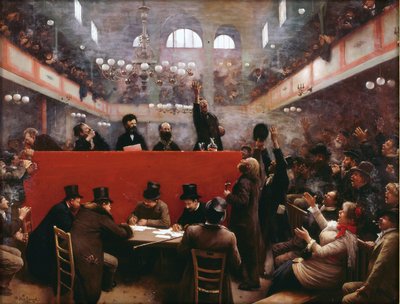 At the Graffard Meeting Hall by Jean Beraud