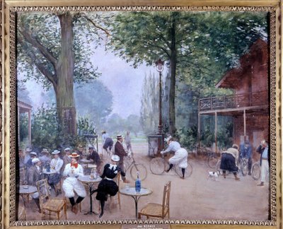Chalet du Cycle au Bois de Boulogne, circa 1900 by Jean Beraud