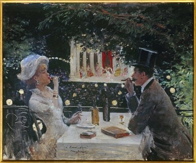 Dinner at the Ambassadors. Painting by Jean Beraud (1849-1935) by Jean Beraud