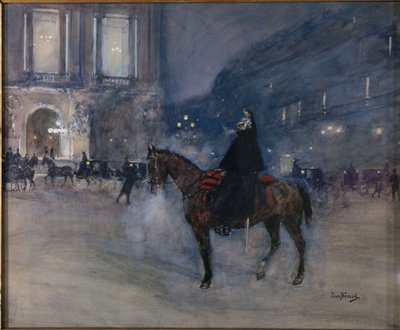 The Facade of the Opera on a Gala Evening by Jean Beraud