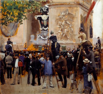The funeral of Victor Hugo by Jean Beraud