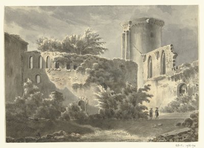 View of the Courtyard of Château de Botwel by Jean Bernard