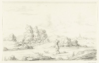 Landscape with Two Men by Jean Bernard