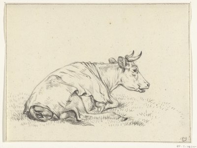 Lying Cow, Facing Right by Jean Bernard