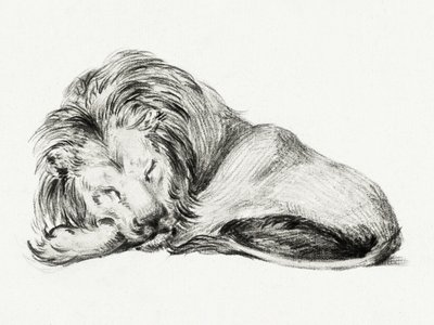 Lying Lion by Jean Bernard