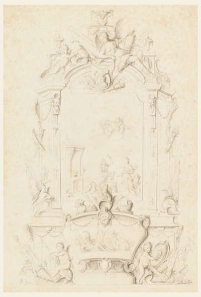 Venus at the Forge of Vulcan, Design for a Sideboard Panel by Jean Bernard Honoré Toro