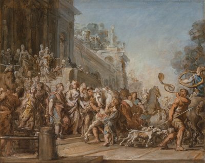 The Departure of Dido and Aeneas for the Hunt by Jean Bernard Restout