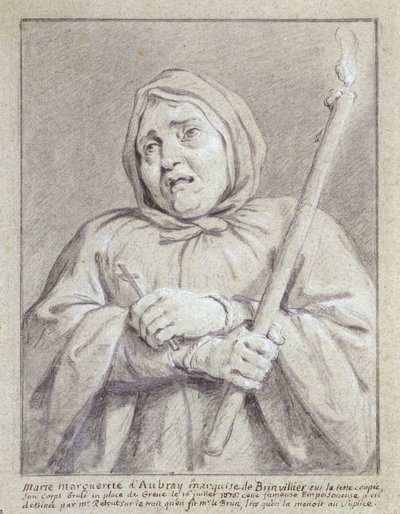 The Marquise de Brinvilliers on the way to her death by Jean Bernard Restout