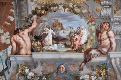 Medea, in front of a tripod, rejuvenates the nurses of Bacchus placed in front of the sorceress in the company of the god by Jean Boulanger