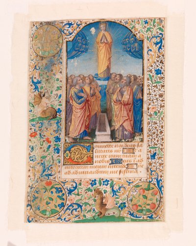 The Assumption of the Virgin, from a Book of Hours by Jean Bourdichon