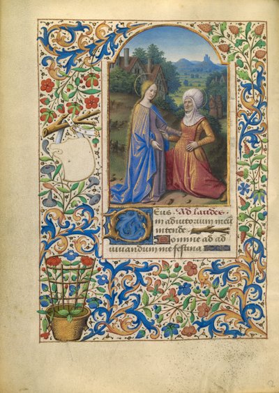 The Visitation by Jean Bourdichon