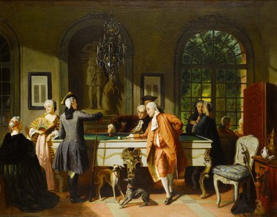 The Billiard Game, Mid 19th Century by Jean Carolus