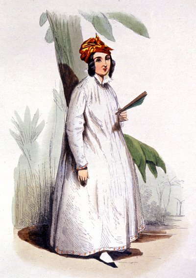 The creole woman, French Antilles, c.1850 by Jean Charles (1800 79) Pauquet