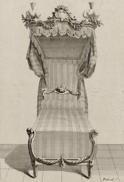 Lit à la Française, published mid-1770s by Jean Charles (after) Delafosse