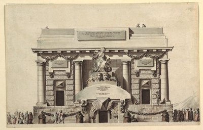 Design for Temple of Justice or Temple of Immortality by Jean Charles Delafosse