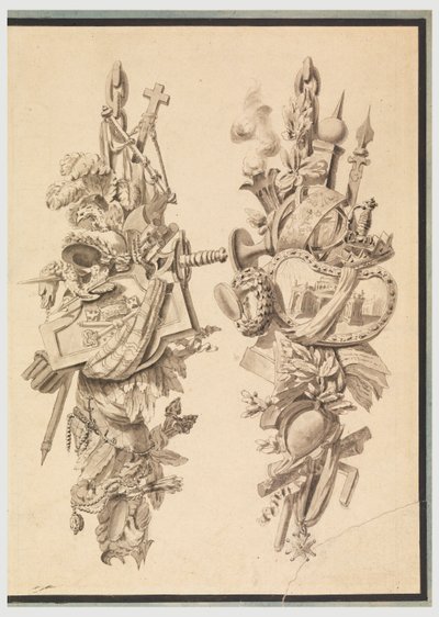 Design for Two Trophies by Jean Charles Delafosse