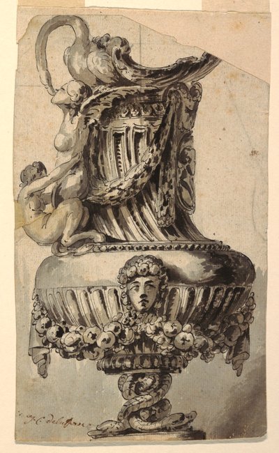 Design for a Decorative Ewer by Jean Charles Delafosse