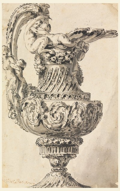 Design for a Decorative Ewer by Jean Charles Delafosse