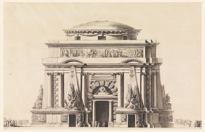Elevation of a Mausoleum for a Soldier (Temple of Mars) by Jean Charles Delafosse