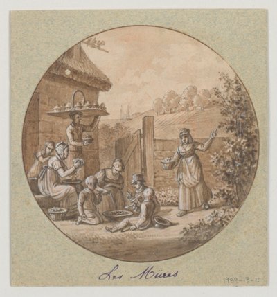 Design for a Painted Porcelain Plate, Mulberries from the Dessert Service by Jean Charles Develly