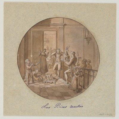 Design for a Painted Porcelain Plate, Tiered Cakes for the Dessert Service by Jean Charles Develly