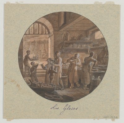 Design for a Painted Porcelain Serving Vessel, Les Glaces (Ice Cream) from the Service des Objets de Dessert (Dessert Service) by Jean Charles Develly