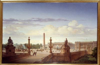 The Place de la Concorde Seen from the Terrace on the Waterfront by Jean Charles Geslin