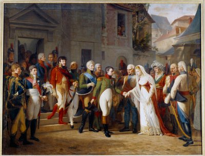 Napoleon I Received Queen Louise of Prussia at Tilsit on July 6 by Jean Charles Tardieu