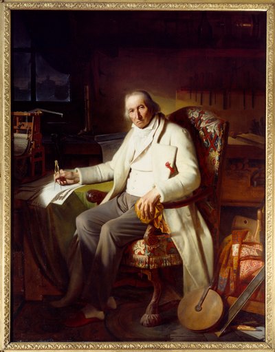 Portrait of Joseph Marie Jacquard, inventor of the weaving machine by Jean Claude Bonnefond