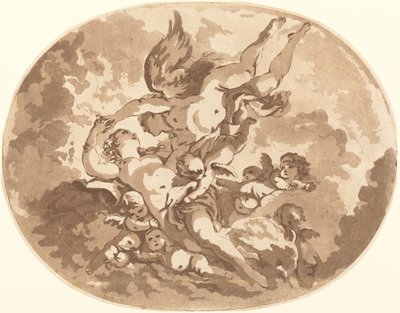Eros and Psyche by Jean Claude Richard, Abbé de Saint Non after François Boucher