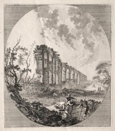 Ancient Ruins: Ancient Aqueduct by Jean Claude Richard de Saint Non