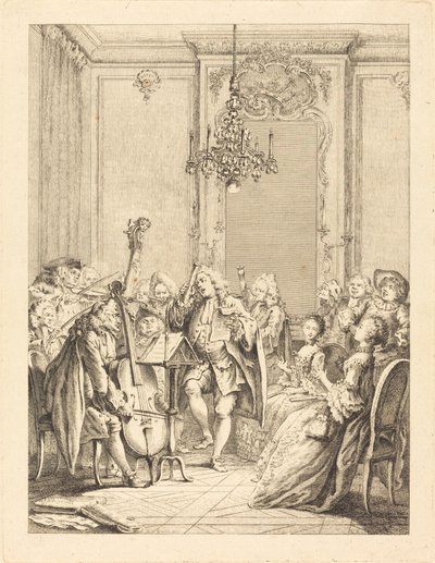 The Concert by Jean Claude Richard de Saint Non after Hubert François Gravelot