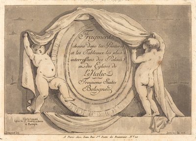 Title Page: Oval Design from the Church of San Michele de Bosco, Bologna by Jean Claude Richard de Saint Non after Jean Honoré Fragonard after Carlo Cignani
